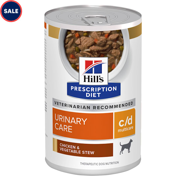 Hill's Prescription Diet c/d Multicare Urinary Care Chicken & Vegetable Stew Canned Dog Food, 12.5 oz., Case of 12 - Carousel image #1