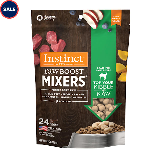 Instinct Freeze Dried Raw Boost Mixers Grain Free Grass Fed Lamb Recipe All Natural Dog Food Topper, 5.5 oz. - Carousel image #1