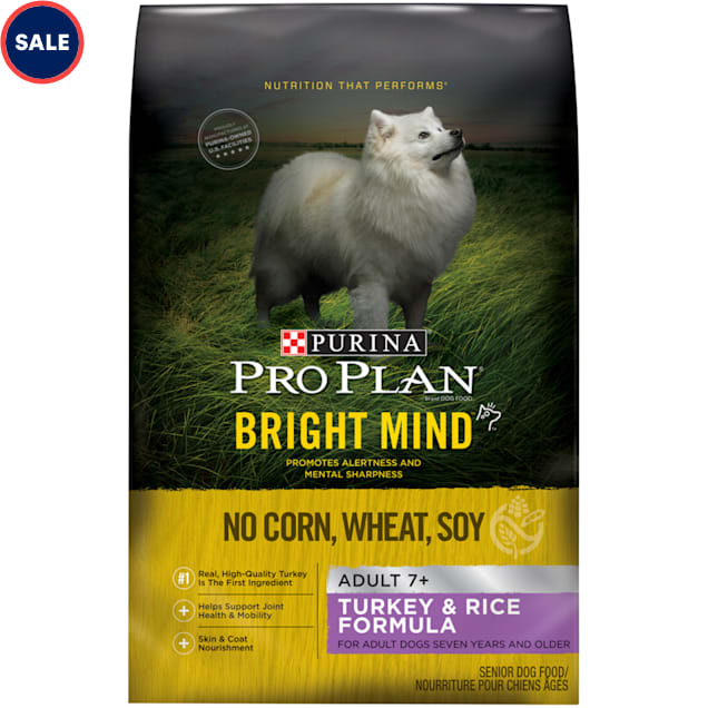 Purina Pro Plan Bright Mind Turkey & Rice Formula Senior Dry Dog Food, 4 lbs. - Carousel image #1