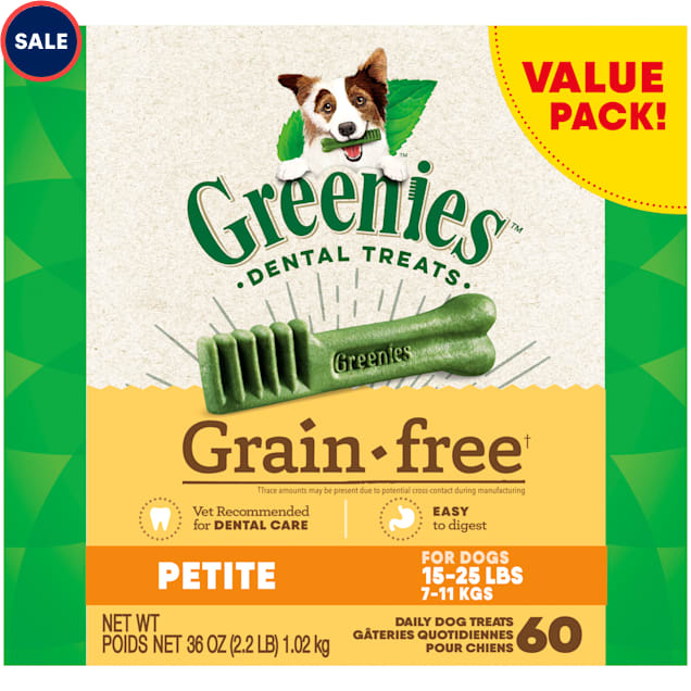 Greenies Grain Free Petite Natural Dog Dental Care Chews Oral