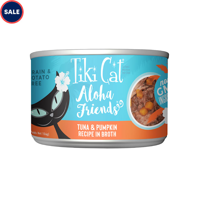 Tiki Cat Aloha Friends Tuna & Pumpkin Wet Cat Food, 5.5 oz., Case of 8 - Carousel image #1