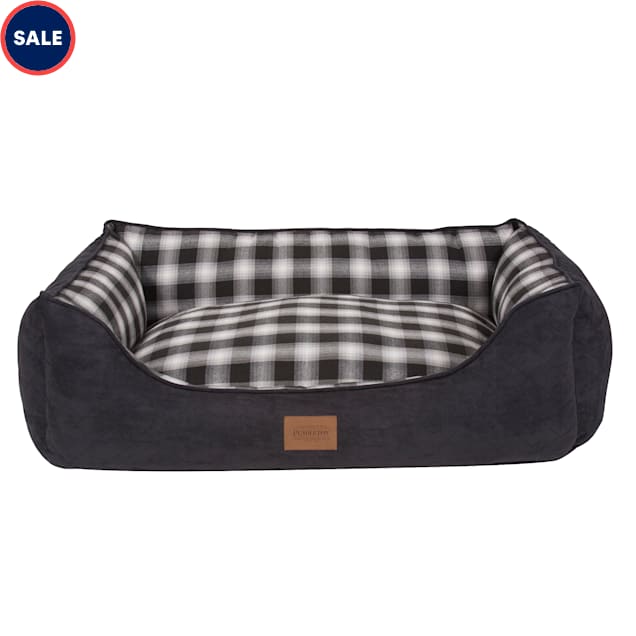 Pendleton Plaid Kuddler Dog Bed, 27" L X 21" W X 21" H, Charcoal Ombre - Carousel image #1