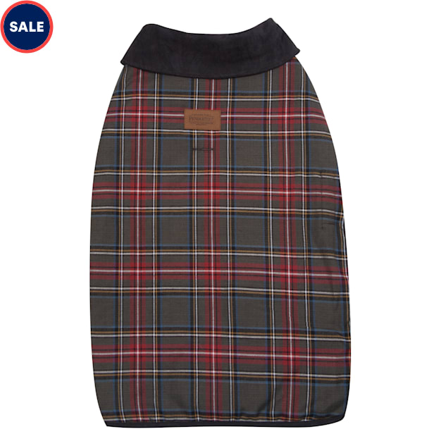 Pendleton Grey Stewart Plaid Dog Coat, Large Petco