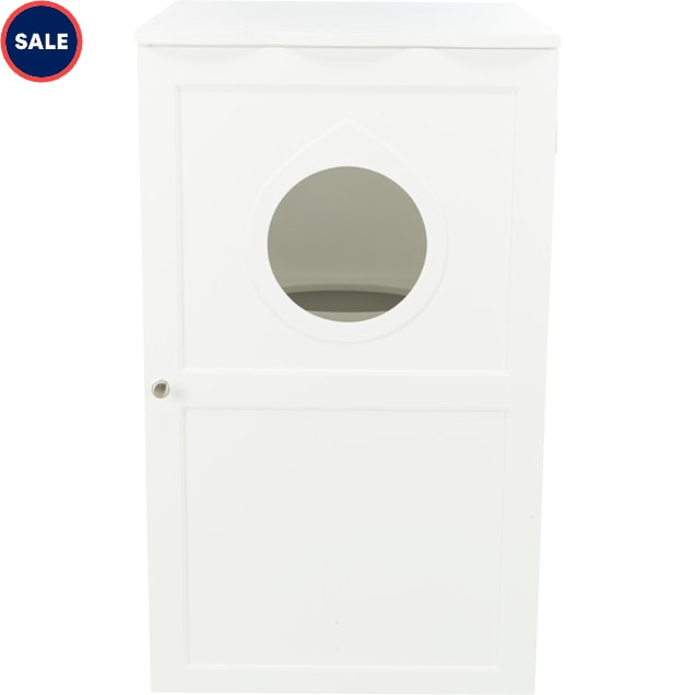 TRIXIE Wooden 2 Story Pet House In White, 35.25" H - Carousel image #1