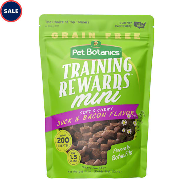 Pet Botanics Grain Free Mini Training Reward Duck & Bacon Flavor Dog Treats, 4 oz. bag, 200 count - Carousel image #1