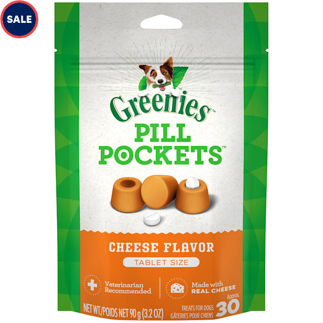 Greenies Pill Pockets Tablet Size Soft Cheese Flavor for Small Dog Treats, 3.2 oz., Count of 30 - Carousel image #1