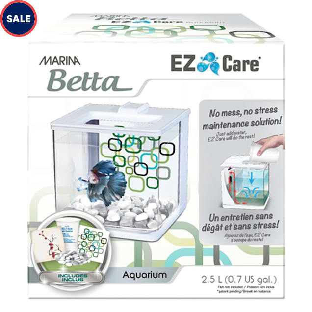 Marina betta aquarium white ez care plus kit 1.35 gallon outlet