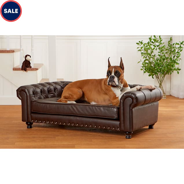 Enchanted Home Pet Wentworth Pebble Brown Sofa for Dog, 44.75"L  X 27.5" W - Carousel image #1