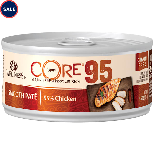 Wellness CORE 95% Natural Grain Free Chicken Wet Cat Food, 5.5 oz., Case of 12 - Carousel image #1