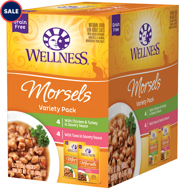 Wellness cat clearance food pouches