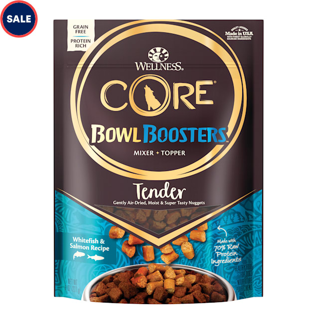 Wellness CORE Natural Bowl Boosters Tender Mixer or Topper Whitefish & Salmon Recipe Dry Dog Food, 8 oz. - Carousel image #1