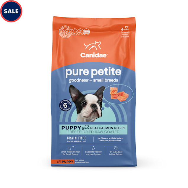 Canidae Pure Grain Free Petite Small Breed Limited Ingredient Diet Raw Coated with Fresh Salmon Dry Puppy Food, 10 lbs. - Carousel image #1