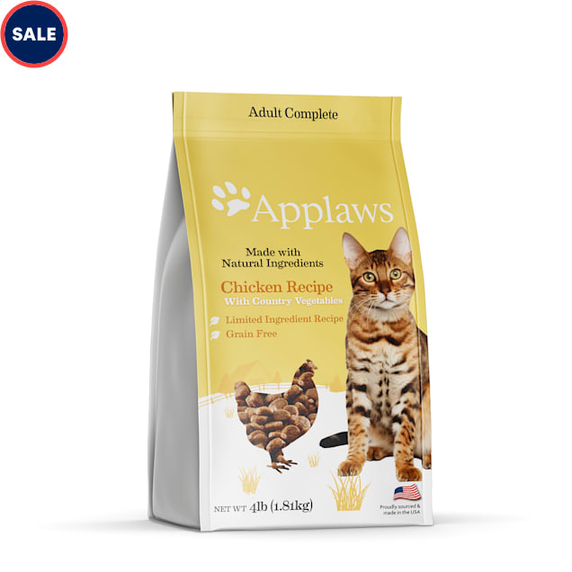 Applaws Complete & Balanced Grain Free Chicken Recipe with Country Vegetables Adult Dry Cat Food, 4 lbs. - Carousel image #1
