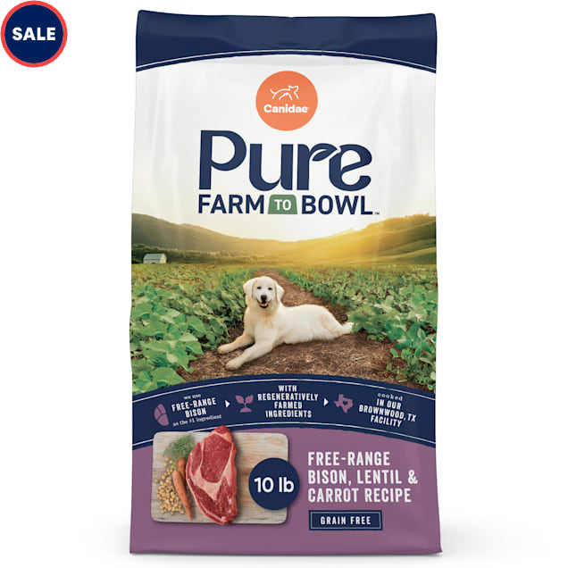 Canidae Pure Real Bison, Lentil & Carrot Recipe Dry Dog Food, 10 lbs