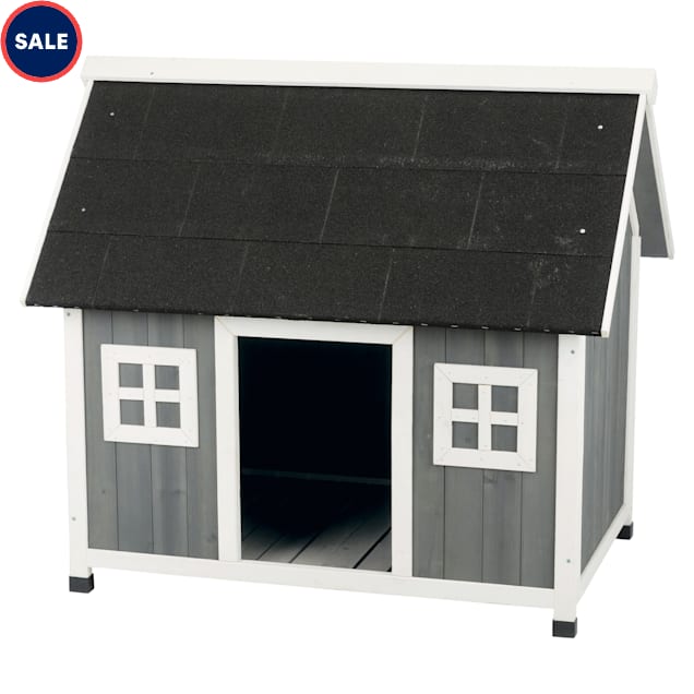 Mini Doghouse Wooden Dog House Mini Dollhouse Accessories Wooden Furniture, Size: 5.20, White