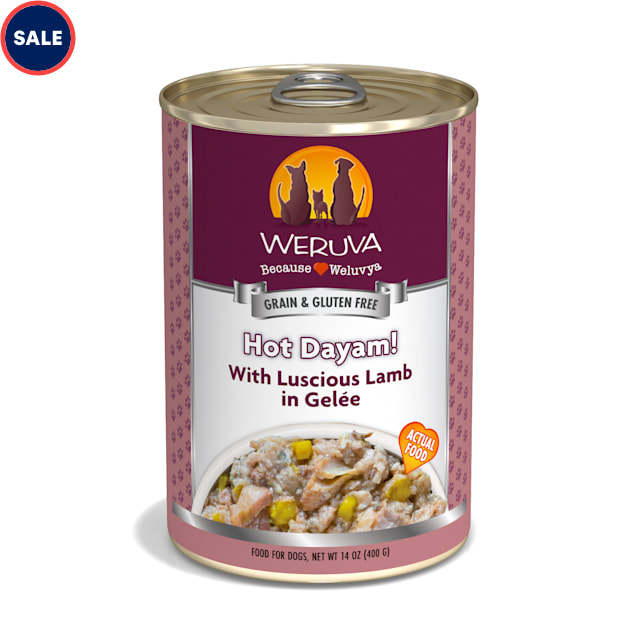 Weruva Classics Hot Dayam! with Luscious Lamb in Gelee Wet Dog Food, 14 oz., Case of 12 - Carousel image #1