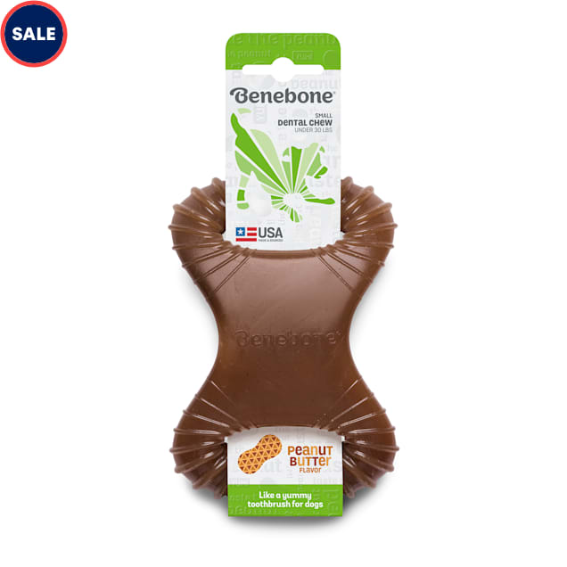 Benebone Peanut Dental Dog Chew Toy, Small - Carousel image #1
