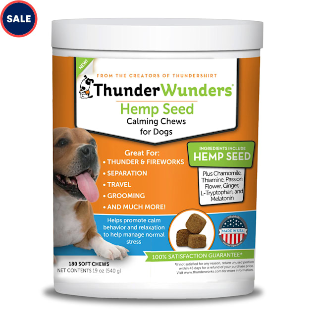 ThunderWorks ThunderWunder Hemp Calming Chews for Dogs, Count of 180 - Carousel image #1