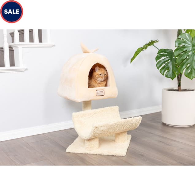 Armarkat Goldenrod Premium Real Wood Cat Tree Model X3007, 31" H - Carousel image #1