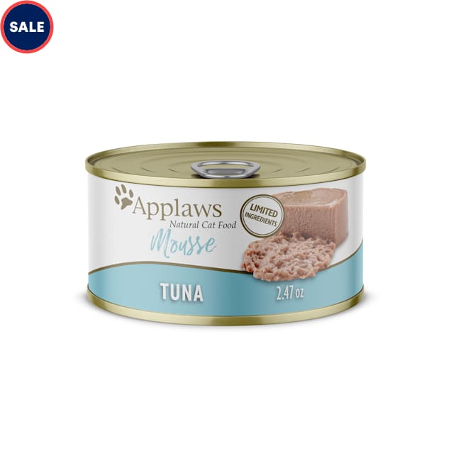 Applaws Natural Tuna Mousse Wet Cat Food, 2.47 oz., Case of 24 - Carousel image #1