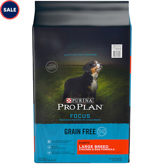 Purina Pro Plan Grain Free Large Breed Focus Chicken & Egg Formula Dry Puppy Food, 16 lbs. - Carousel image #1