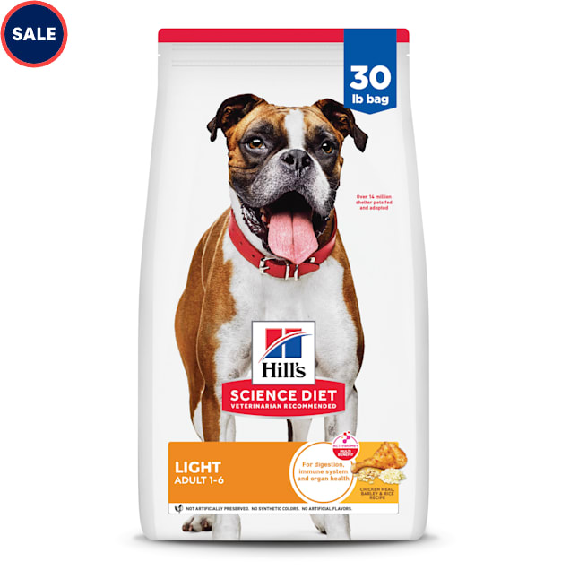 Hill s Science Diet Adult Light Chicken Meal Barley Dry Dog Food 30 lbs