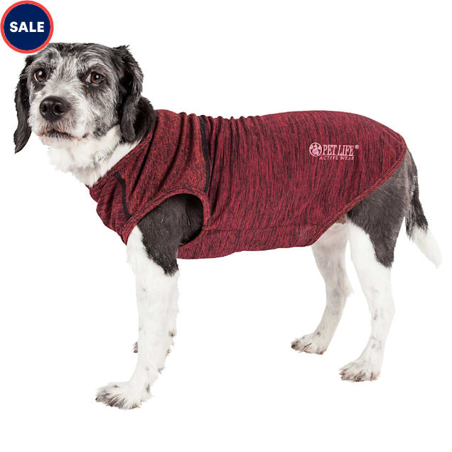 Pet Life Active Aero-Pawlse Heathered Red Quick-Dry Dog Tank Top T-Shirt, X-Small - Carousel image #1