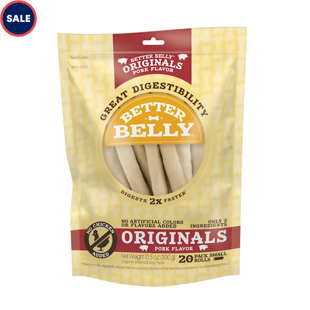 Better Belly Originals Pork Flavor Great Digestibility Rawhide