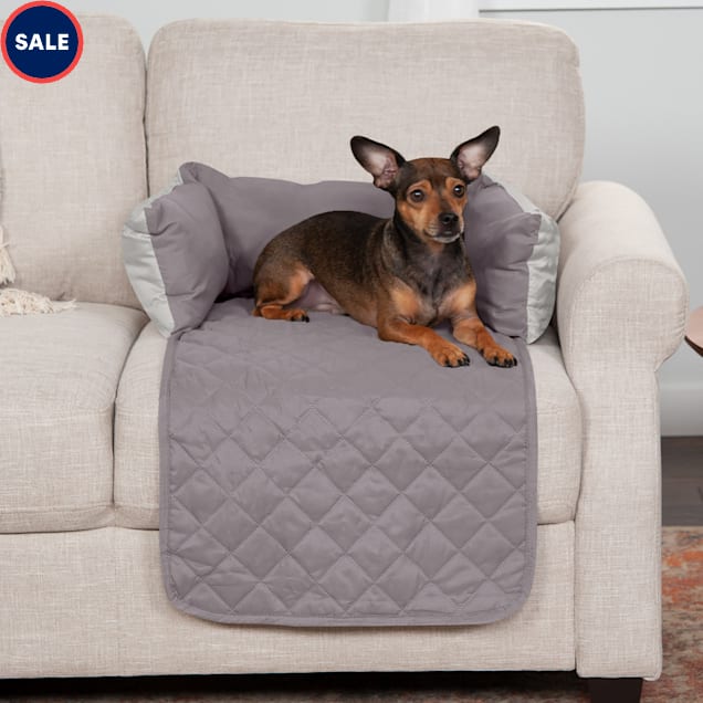 FurHaven Sofa Buddy Furniture Cover Dog Bed, 18" L X 26" W, Gray - Carousel image #1