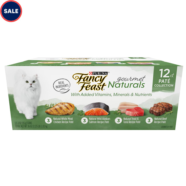 Fancy Feast Grain Free Gourmet Naturals Pate Wet Cat Food Variety