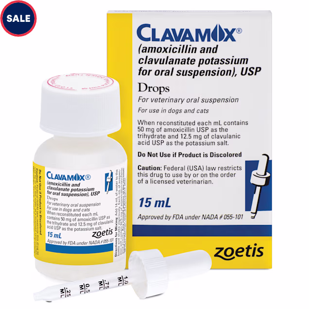 Clavamox Oral Suspension Drops, 15 Milliliter | Petco