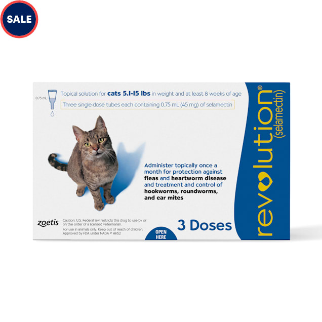 Revolution Topical Solution for Cats 5.1-15 lbs, 3 Month Supply - Carousel image #1