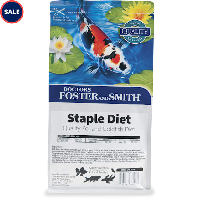 Drs. Foster and Smith Staple Diet Quality Koi and Goldfish Food, 2 lbs