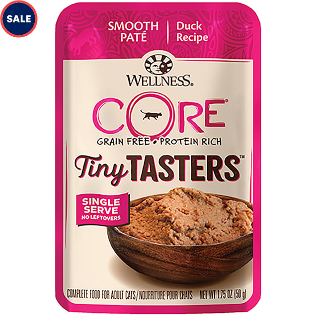 Wellness CORE Grain Free Tiny Tasters Duck Pate Wet Cat Food 1.75 oz. Case of 12