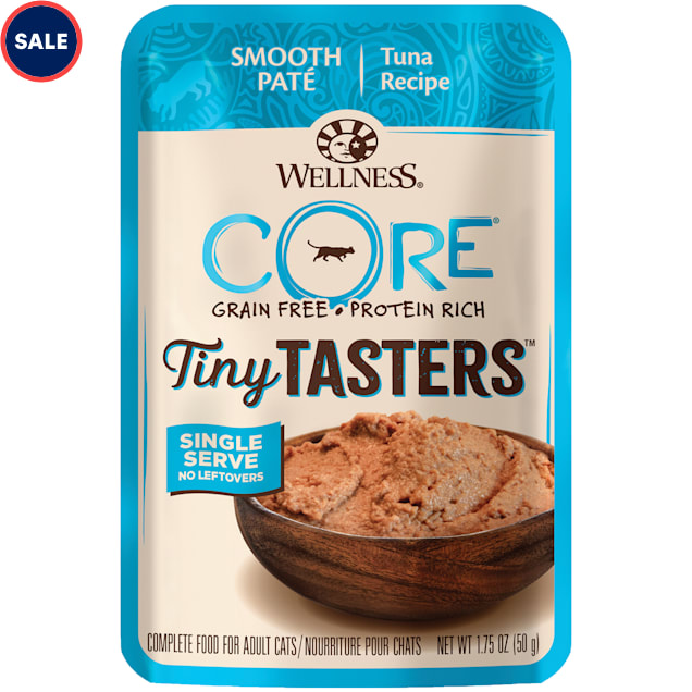 Wellness CORE Tiny Tasters Tuna Pate Grain Free Wet Cat Food, 1.75 oz., Case of 12 - Carousel image #1