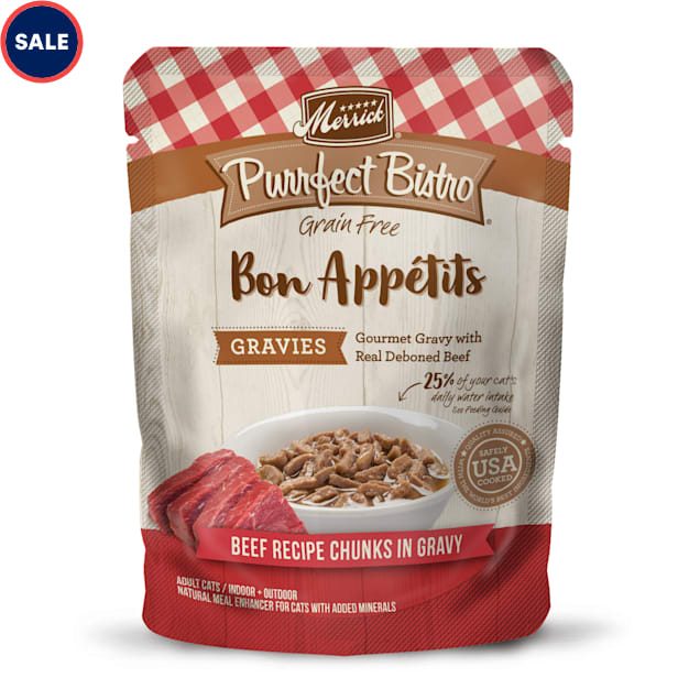 Merrick Purrfect Bistro Bon Appetits Grain Free Beef Recipe Chunks