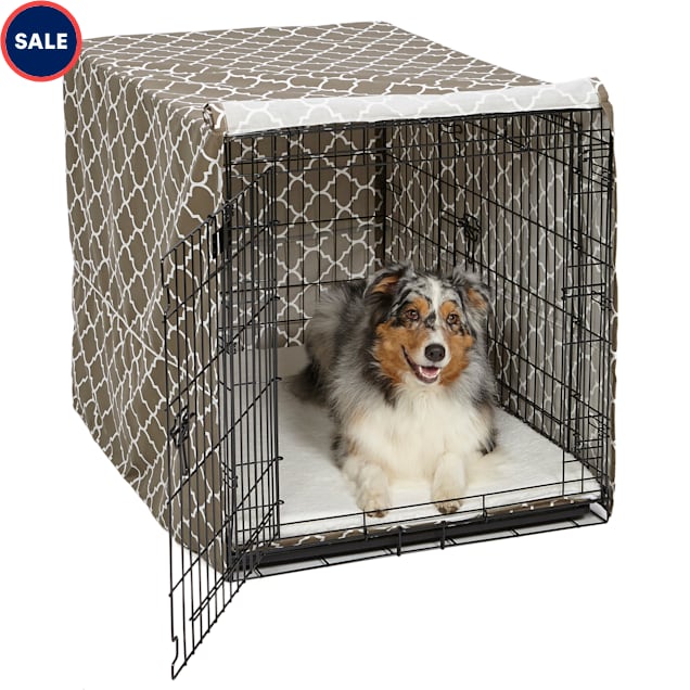 Midwest Quiet Time Defender Brown Crate Cover for Dogs, 42" L Petco