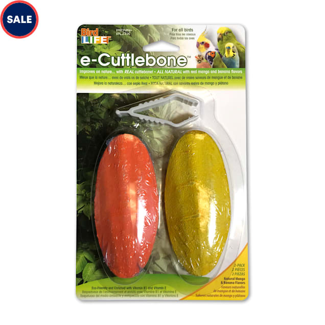 Penn Plax e-Cuttlebone With Real Mango & Banana Flavor Treats, Pack of 2 - Carousel image #1