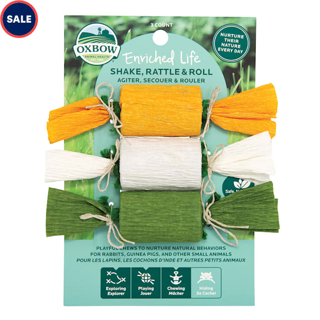 Oxbow Enriched Life Shake, Rattle & Roll Chew for Rabbits, Count of 3 - Carousel image #1