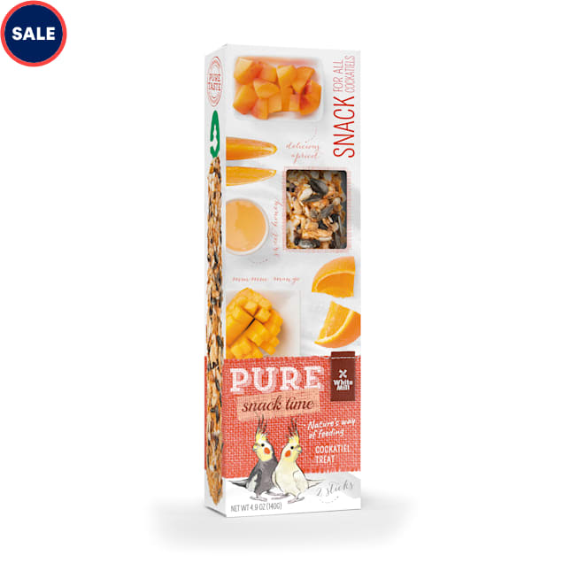 White Mill Treat Stick Apricot Orange & Mango Flavor for Cockatiel, 0.31 lbs. - Carousel image #1