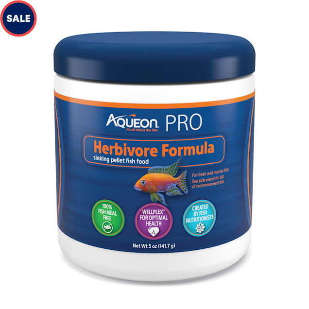 Aqueon Pro Herbivore Formula Fish Food Pellet, 5 oz. - Carousel image #1