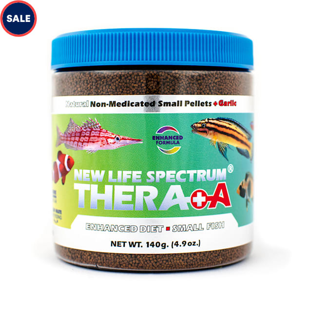 New Life Spectrum Thera+A: Small Pellet Enhanced Non-Medicated Fish Food,140  Grams