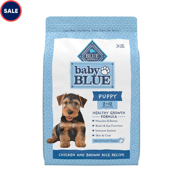 Blue Buffalo Baby Blue Natural Healthy Growth Formula Chicken and Brown Rice Recipe Dry Puppy Food 24 lbs