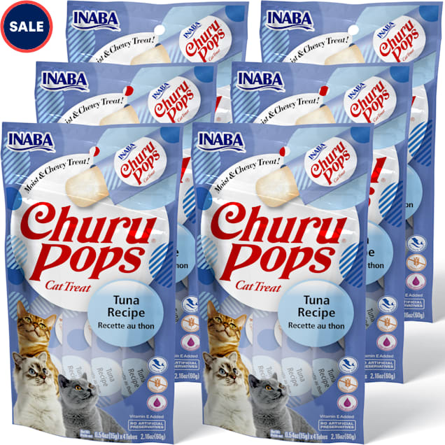 Inaba Churu Pops Tuna Receipe Cat Treats, .54 oz., Count of 24 - Carousel image #1