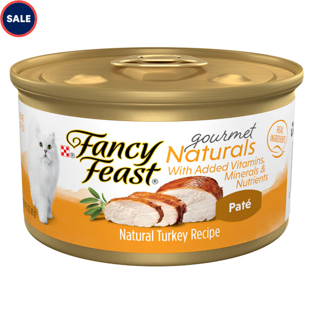 Fancy Feast Gourmet Naturals Turkey Recipe Pate Wet Cat Food 3 oz