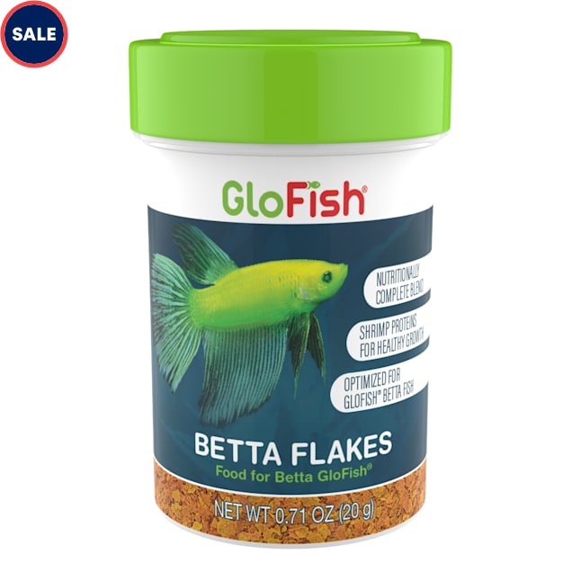 GloFish Betta Flakes Tropical Fish Food 0.71 oz
