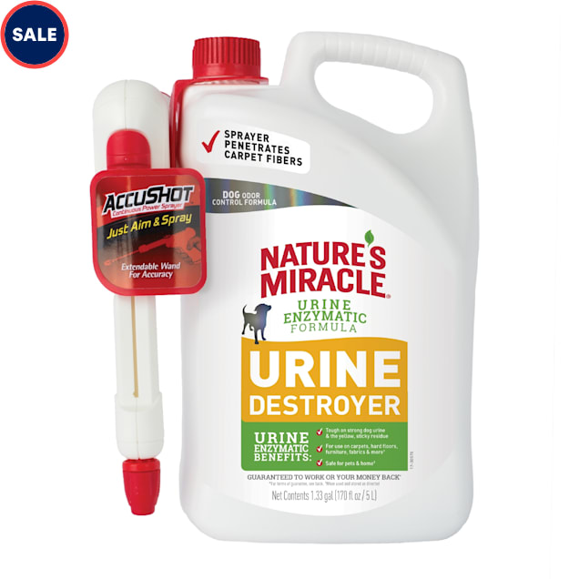 Nature's Miracle Urine Destroyer with Accushot Sprayer for Dogs, 1.33