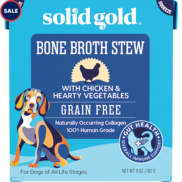 Solid Gold Bone Broth Stew with Chicken & Hearty Vegetables Wet Dog Food, 11 oz. - Carousel image #1