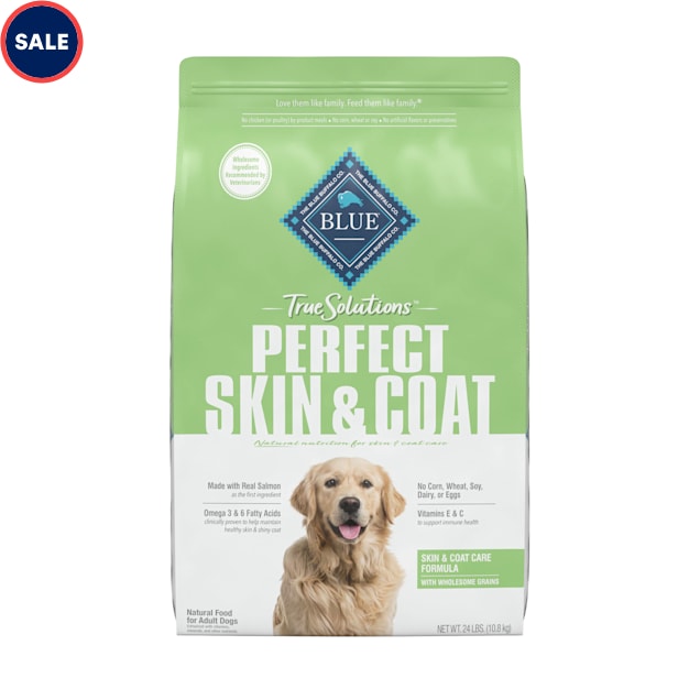 Blue Buffalo True Solutions Perfect Coat Natural Skin & Coat Care Salmon Flavor Adult Dry Dog Food, 24 lbs. - Carousel image #1