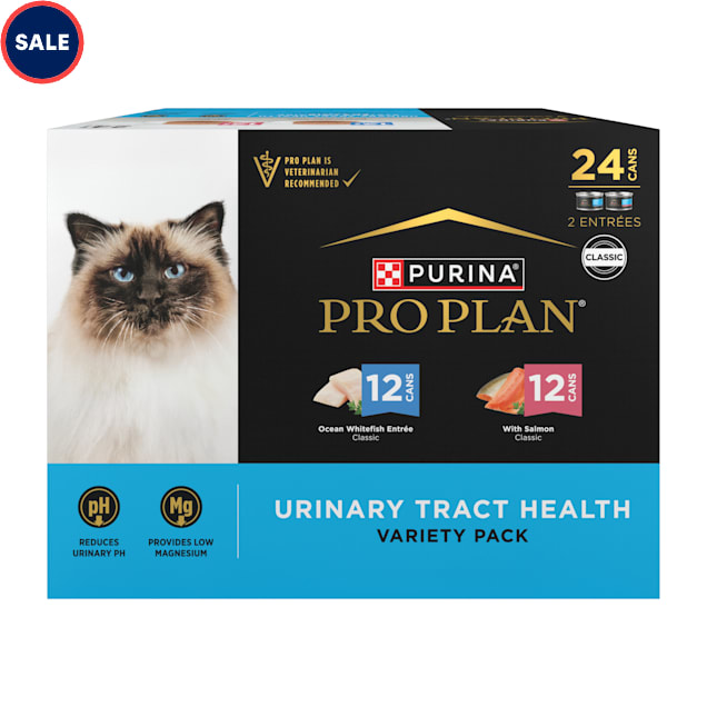 Purina Pro Plan SPECIALIZED Urinary Tract Health Ocean Whitefish  Salmon  Variety Pack Wet Cat Food, oz., Count of 24 Petco